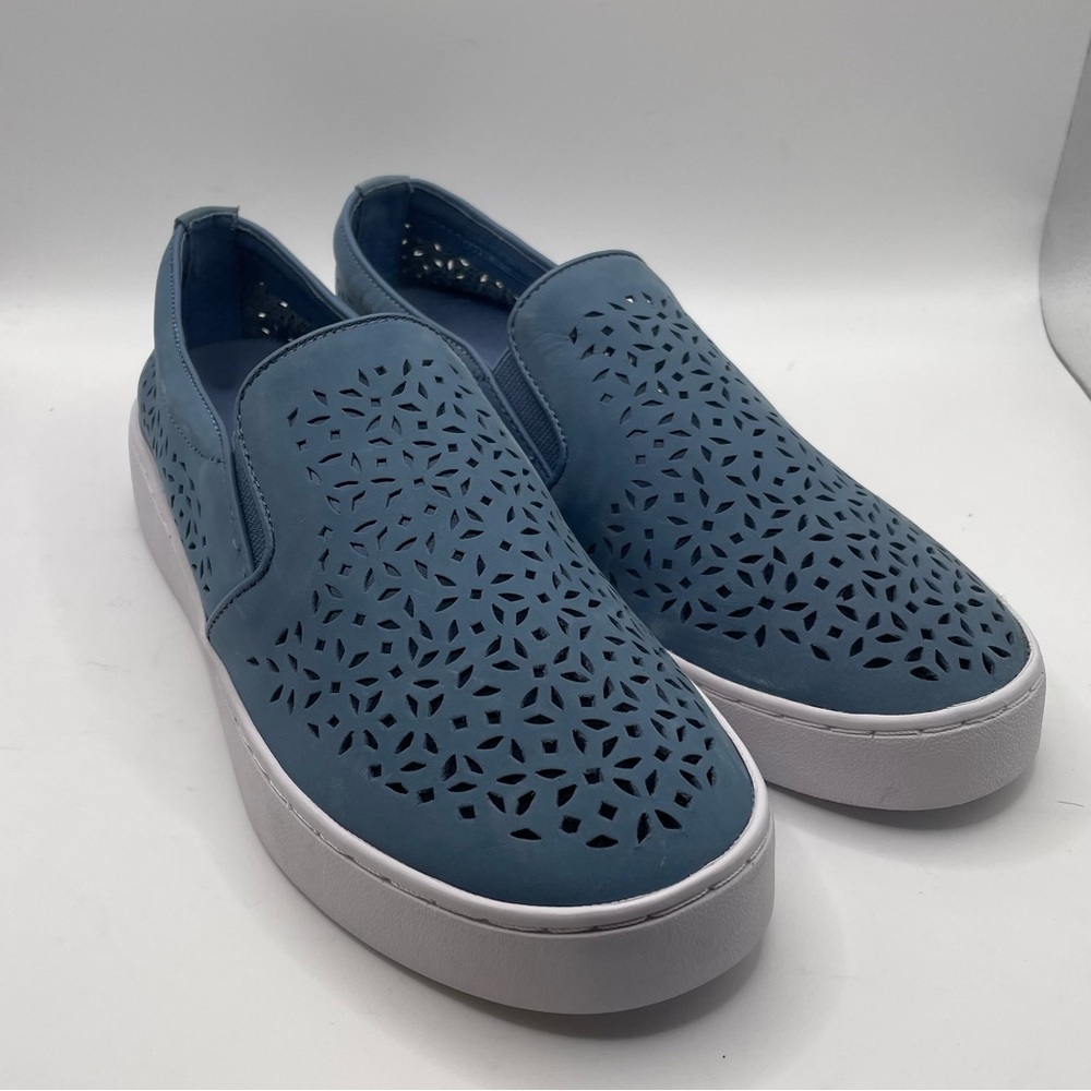 Vionic Slip-On Sneakers in Dusty Blue with White Soles